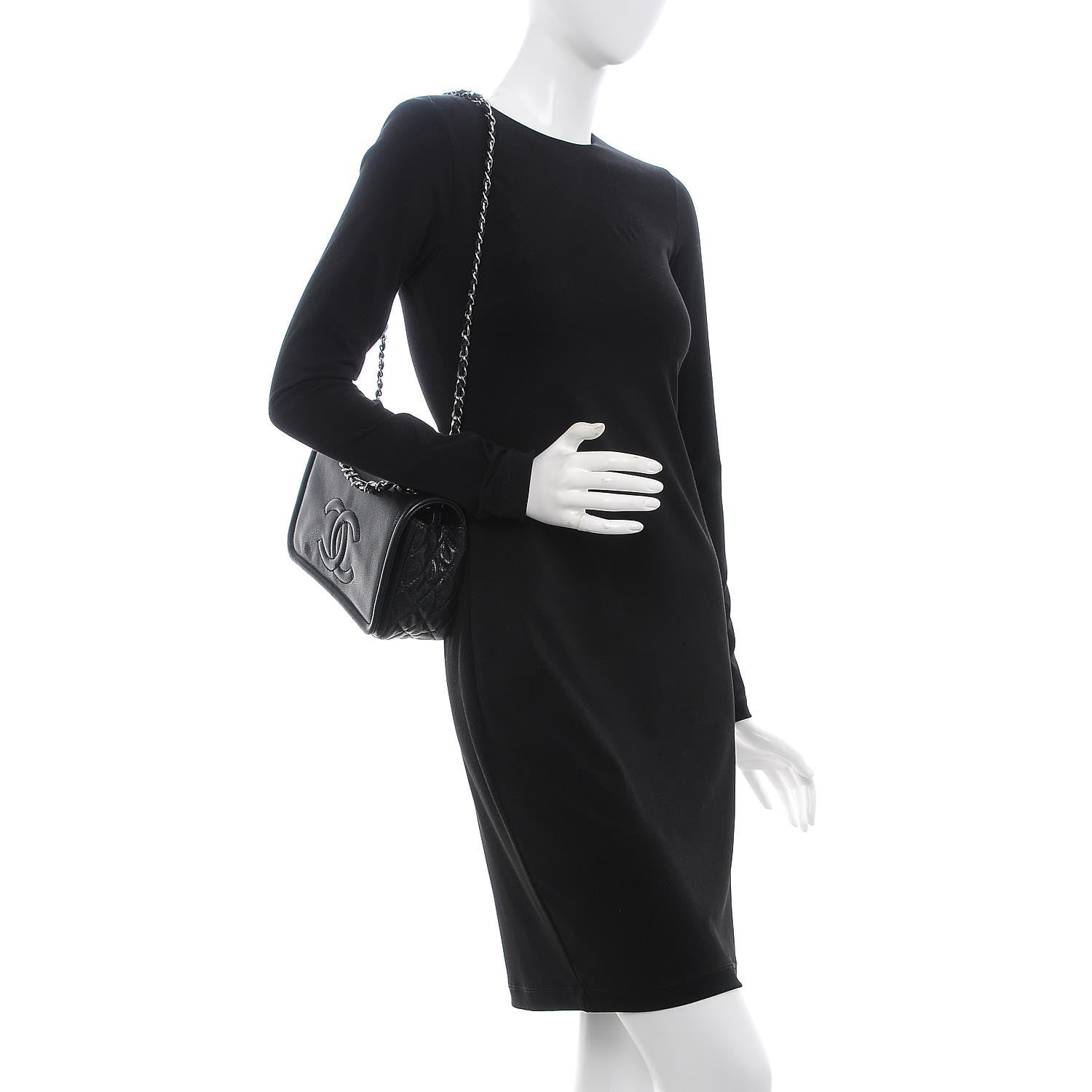 Chanel Caviar Medium Timeless CC Flap Black 3 of 9