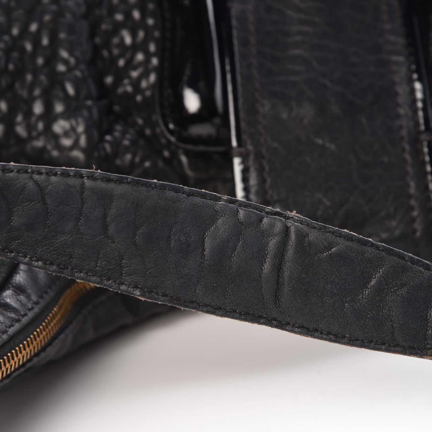 Nappa Patent B Buckle Hobo Black