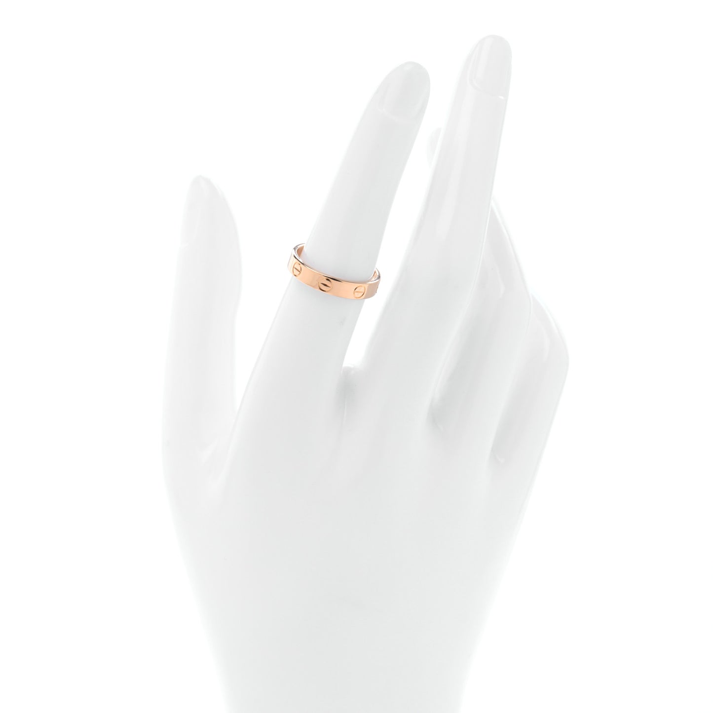 18K Pink Gold 3.5mm LOVE Wedding Band Ring 52 6
