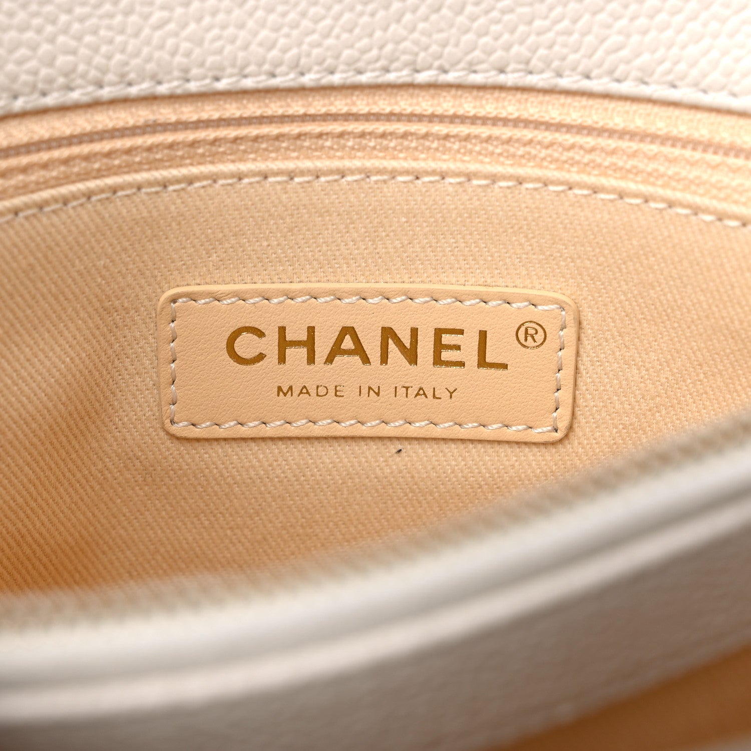 Chanel Caviar Diamond Stitched Small Top Handle Flap White 6 of 18