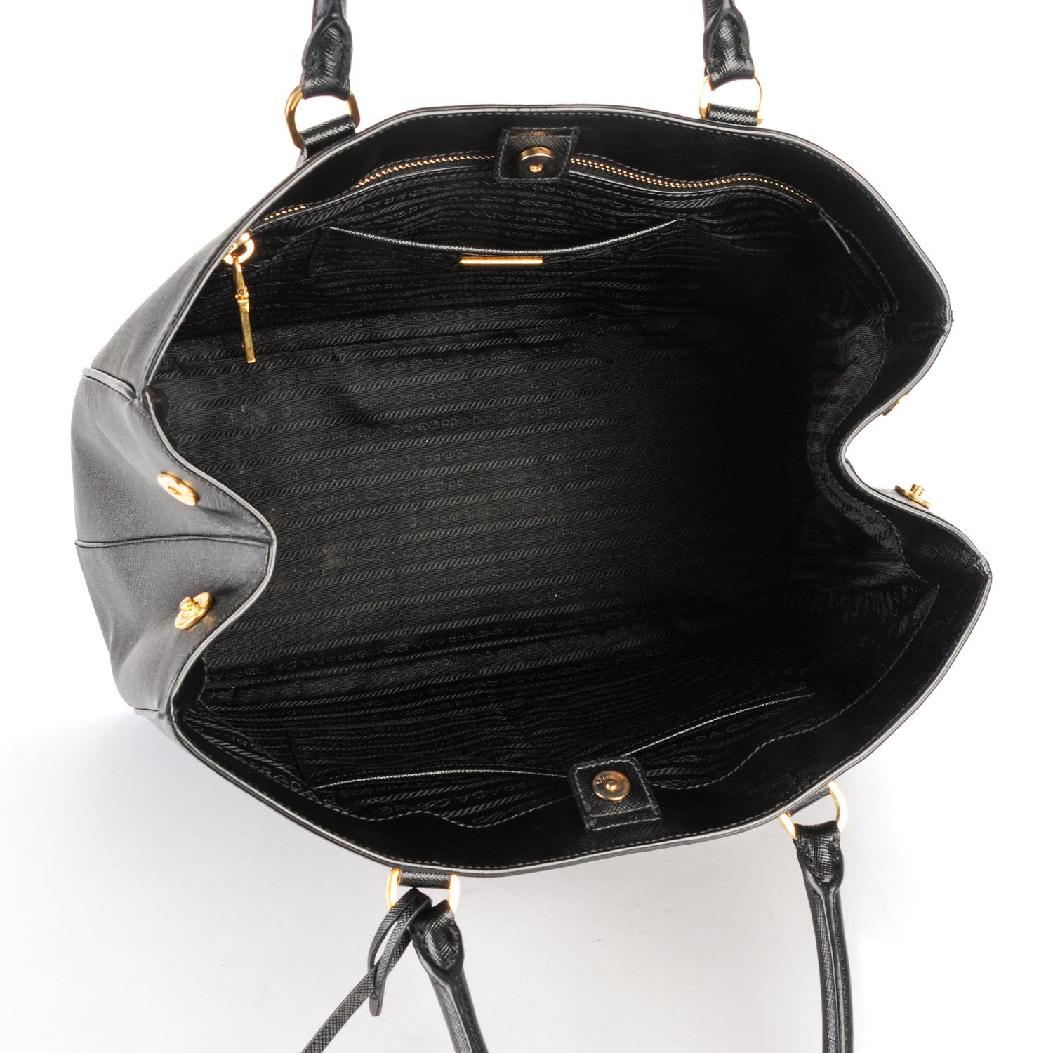 Prada Saffiano Lux Large Tote Nero Black 5 of 9