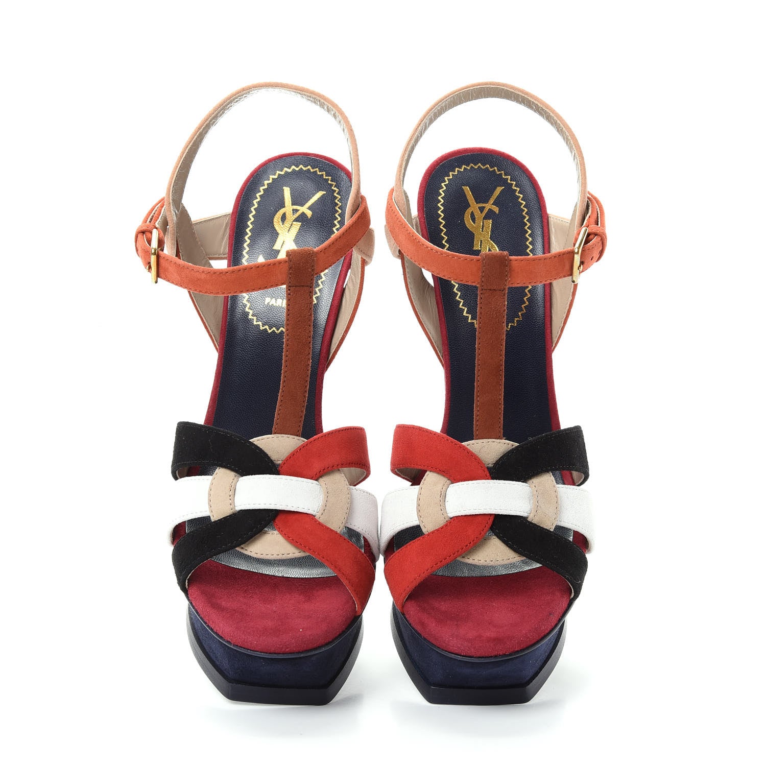 Saint Laurent Suede Tribute 105 Platform Sandals 36 Multicolor 5 of 10