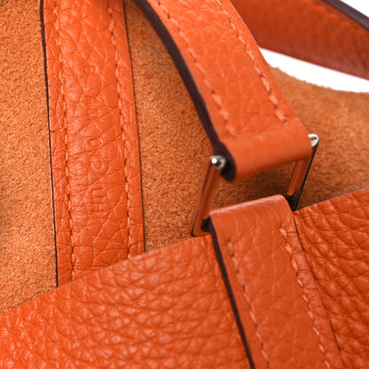 Hermes Taurillon Clemence Picotin Lock 18 PM Orange 7 of 12