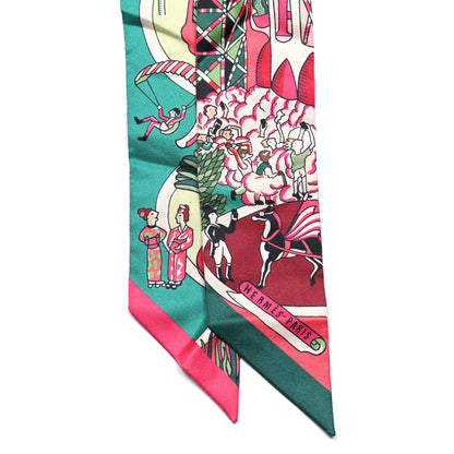 Hermes Silk Exposition Universelle Twilly Rose Vif Menthol 2 of 4