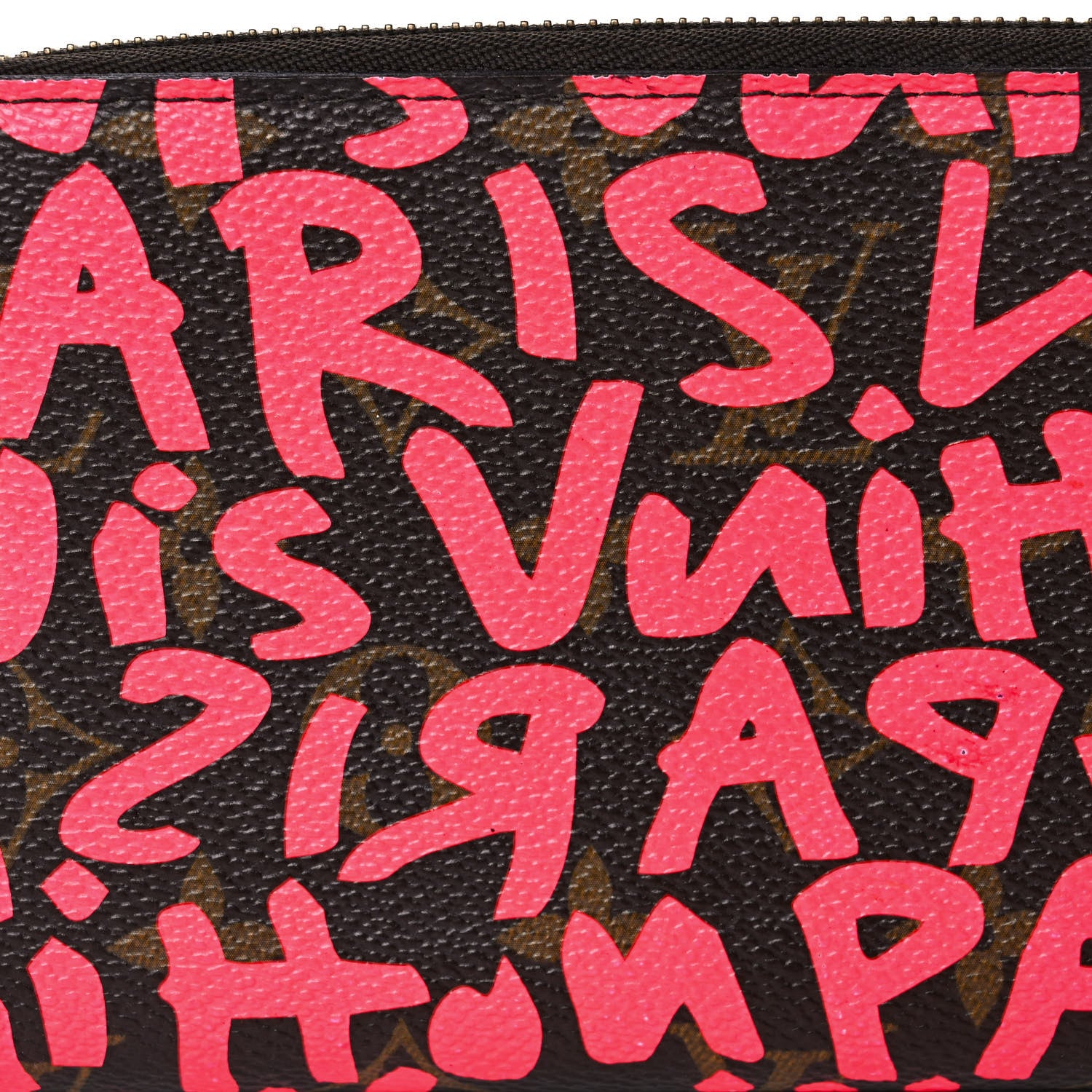 Louis Vuitton Monogram Graffiti Zippy Wallet Fuchsia 7 of 10