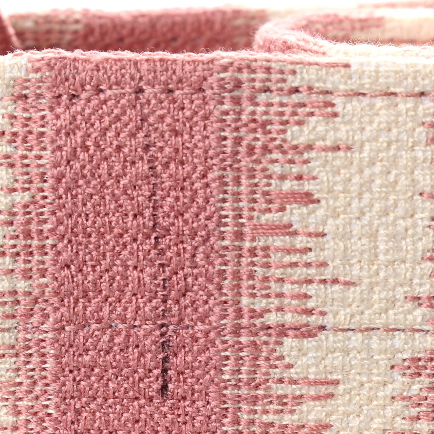 Christian Dior Canvas Embroidered Large Striped Book Tote Pink 11 of 14