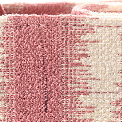 Christian Dior Canvas Embroidered Large Striped Book Tote Pink 11 of 14