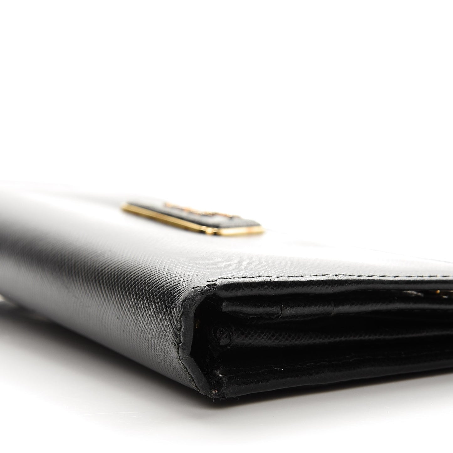 Saffiano Continental Flap Wallet Nero Black