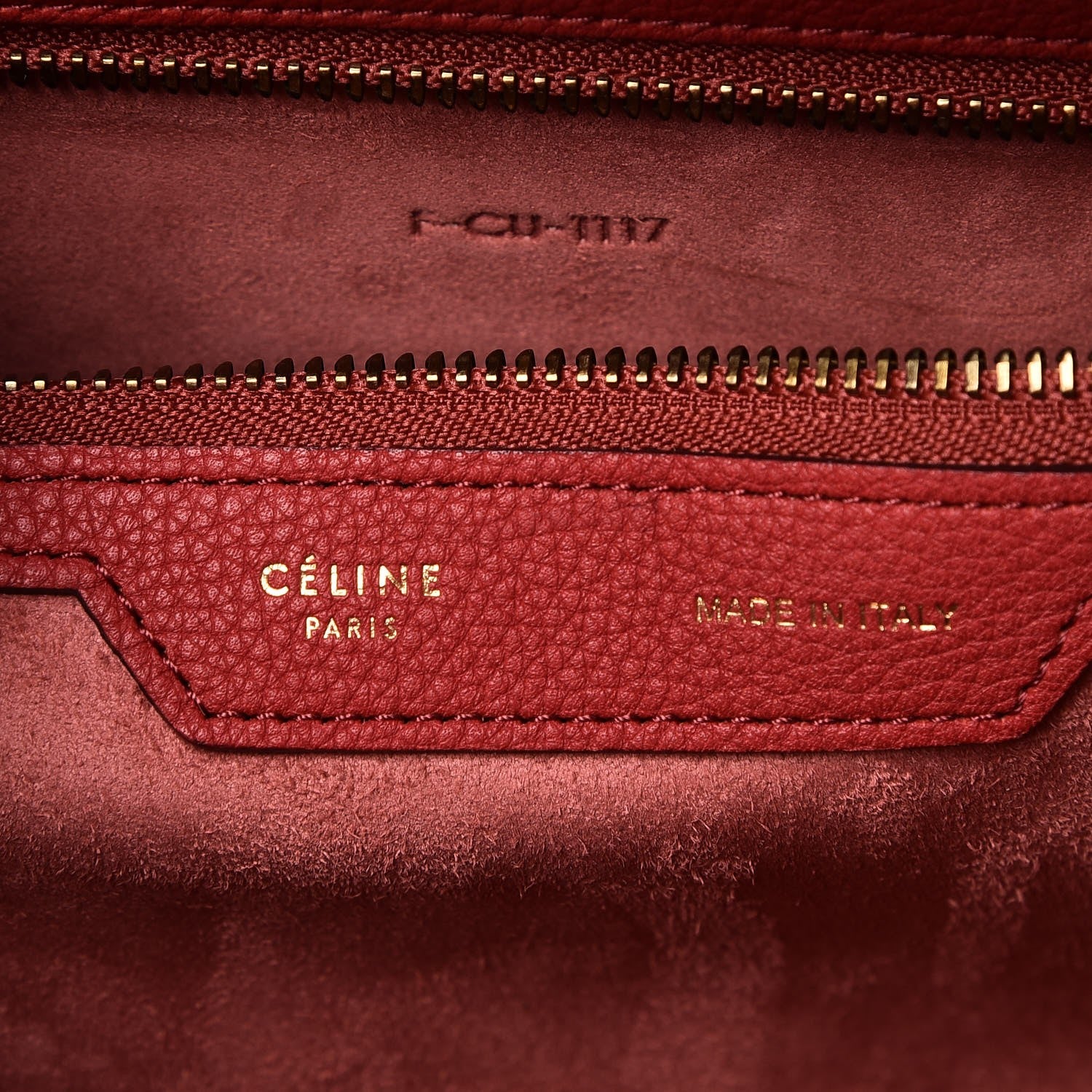 Celine Baby Drummed Calfskin Mini Luggage Red 7 of 14
