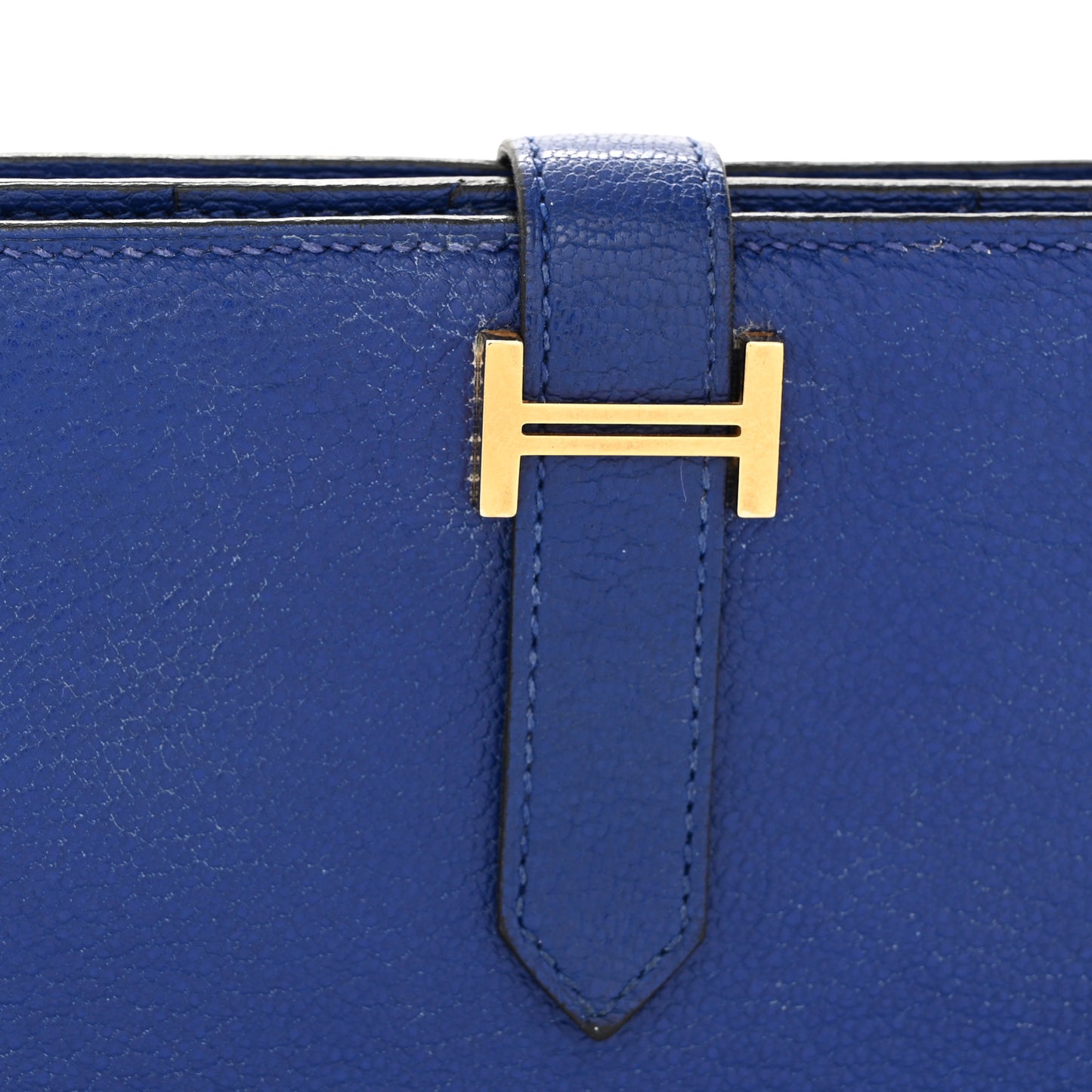 Chevre Mysore Bearn Gusset Wallet Bleu Electrique