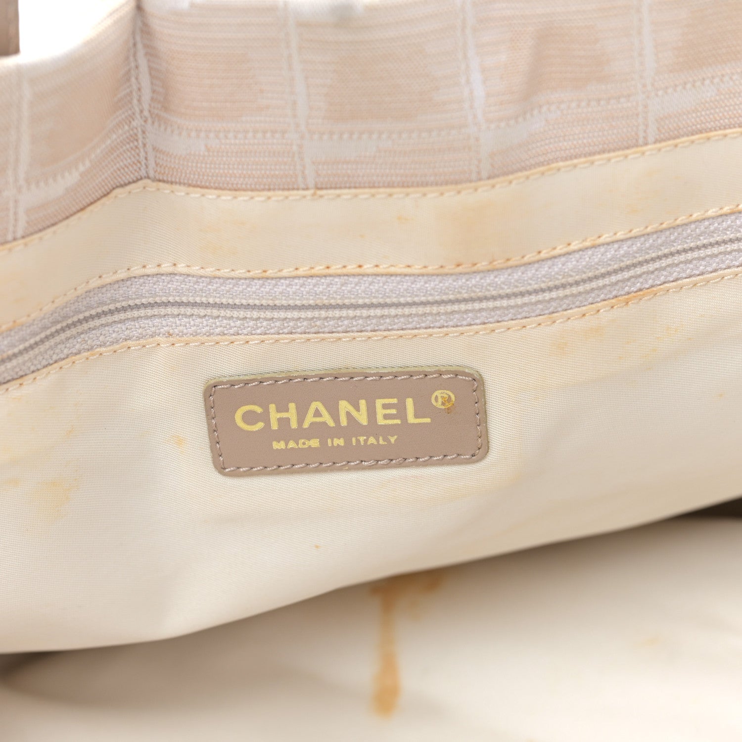 Chanel Nylon Medium Travel Tote Beige 6 of 9