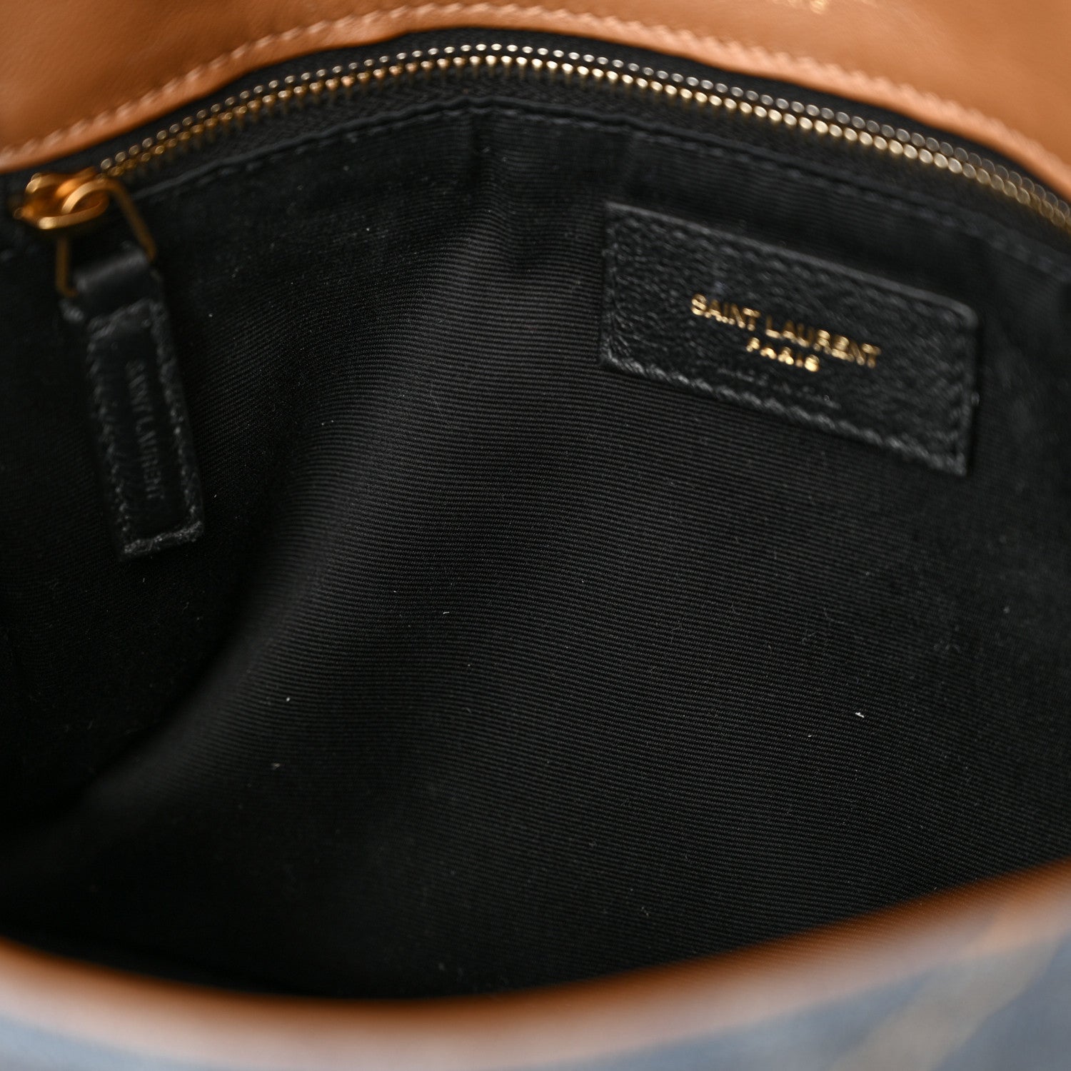 Saint Laurent Denim Suede Monogram Medium Niki Chain Satchel Blue Cinnamon 11 of 13