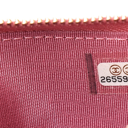 Chanel Sheepskin Quilted Mademoiselle Vintage Zip Pouch Pink 6 of 7
