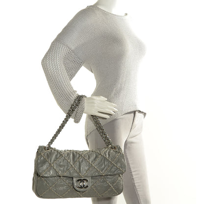 Chanel Calfskin Ultra Stitch Oversized Flap Grey 15 of 24