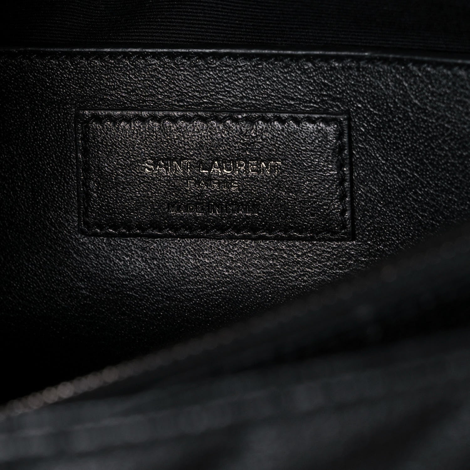 Saint Laurent Sheepskin Matelasse Chevron Monogram Large College Satchel Black 6 of 16