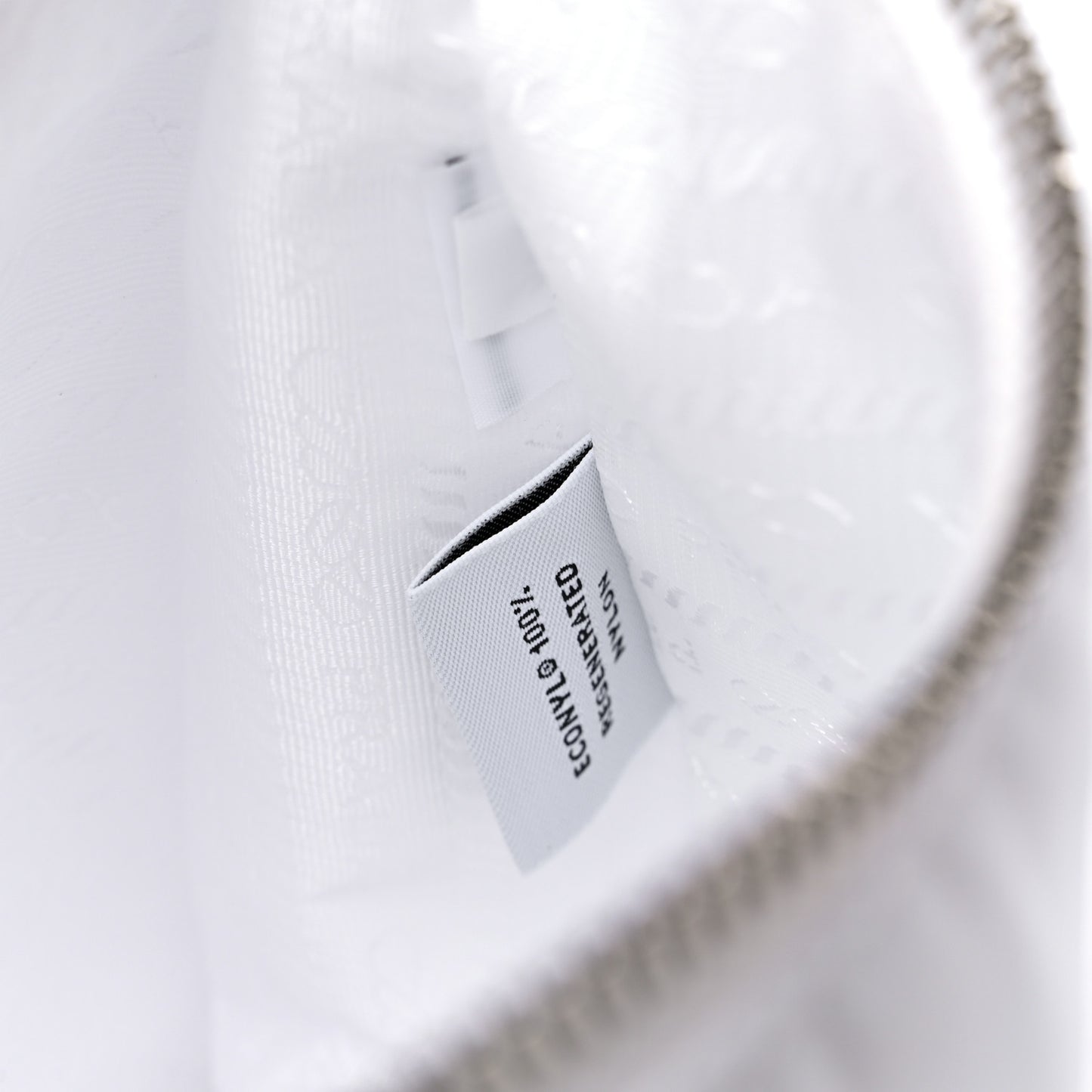 Re-Nylon Saffiano Mini Re-Edition 2005 Bag White
