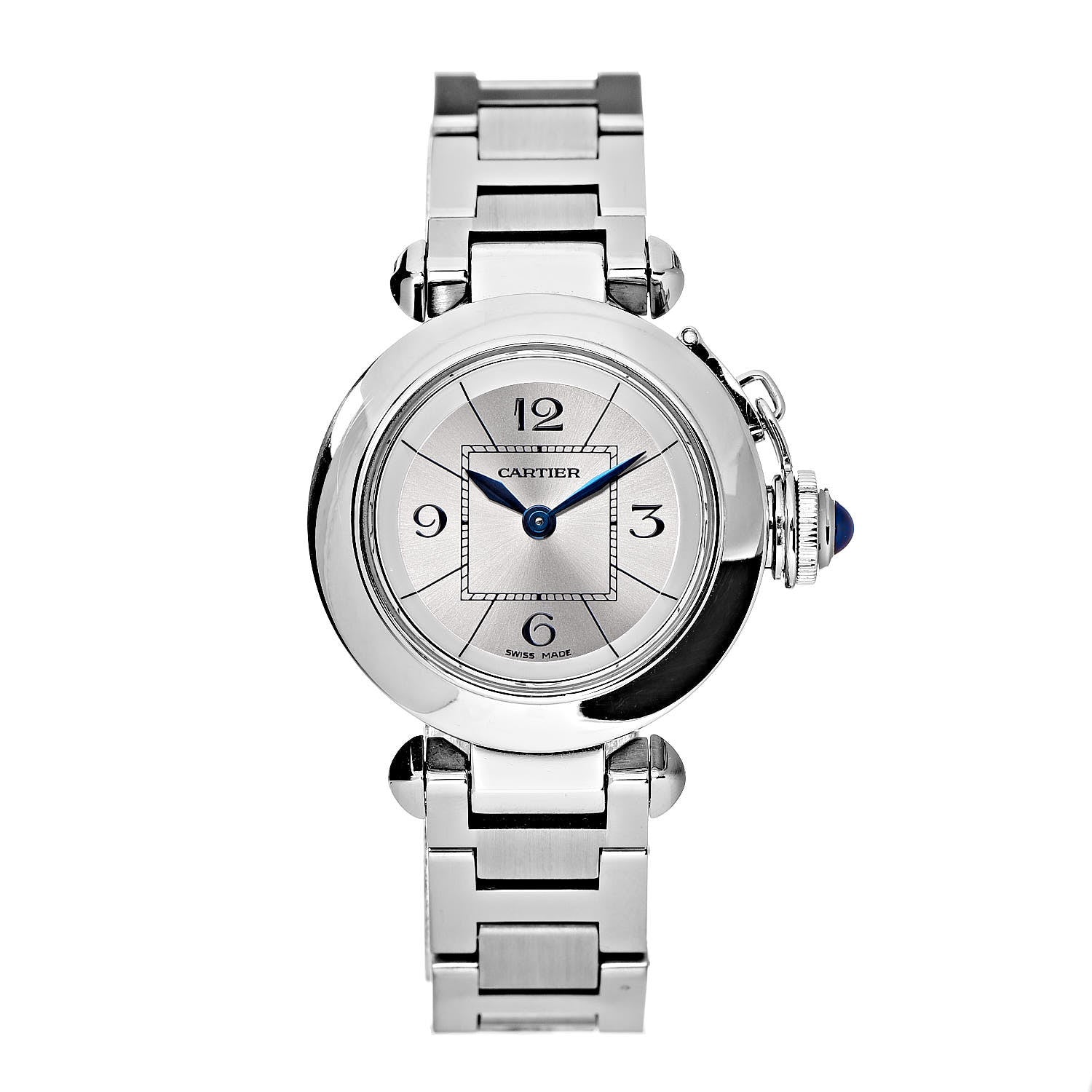 Cartier Stainless Steel 27mm Miss Pasha Quartz Watch Silver 1 of 9