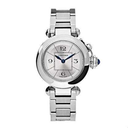 Cartier Stainless Steel 27mm Miss Pasha Quartz Watch Silver 1 of 9