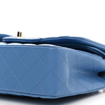 Chanel Caviar Quilted Small Double Flap Blue 9 of 9