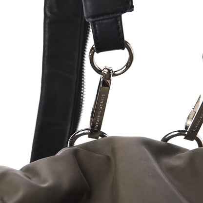 Alexander Wang Lambskin Nylon Marti Backpack Military Green Nickel Hardware 8 of 10
