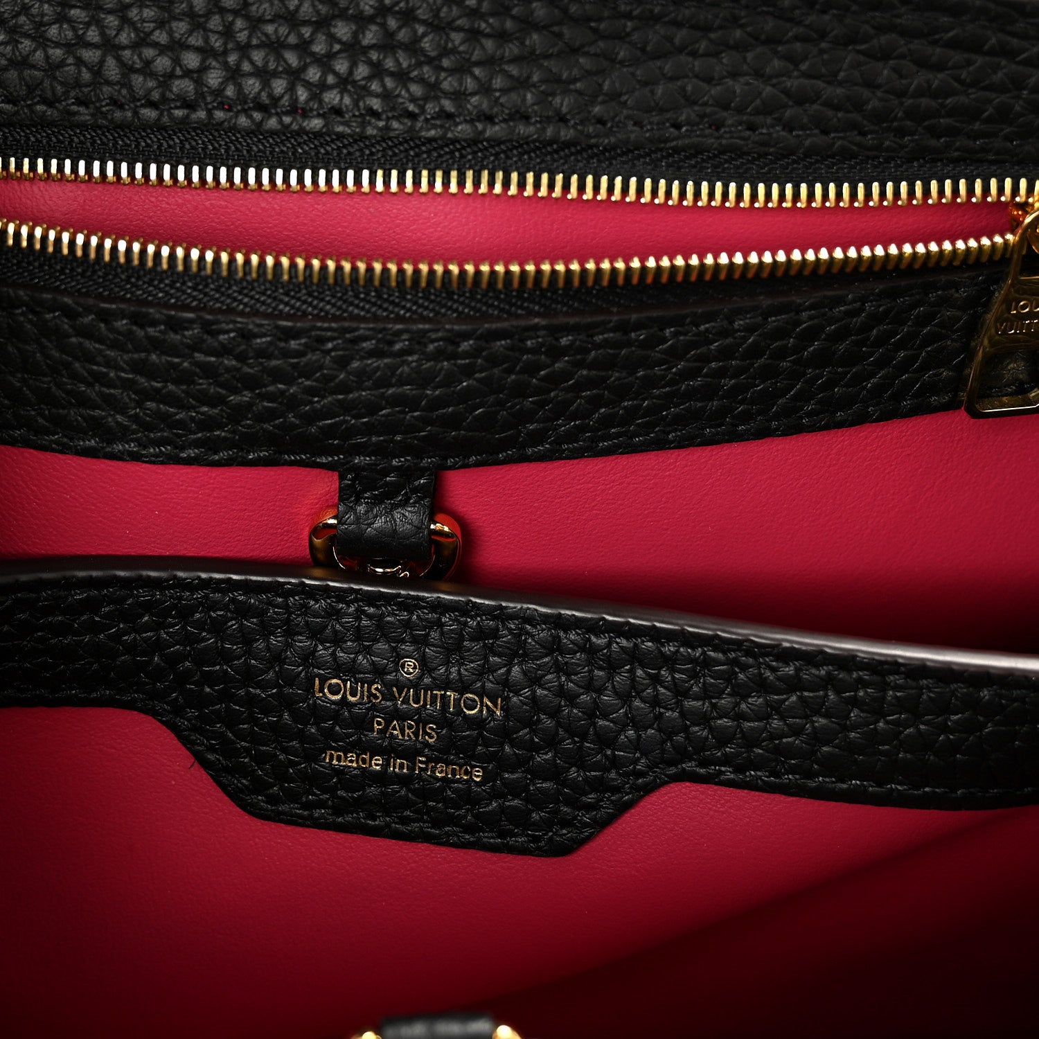 Louis Vuitton Taurillon Capucines BB Black 6 of 9