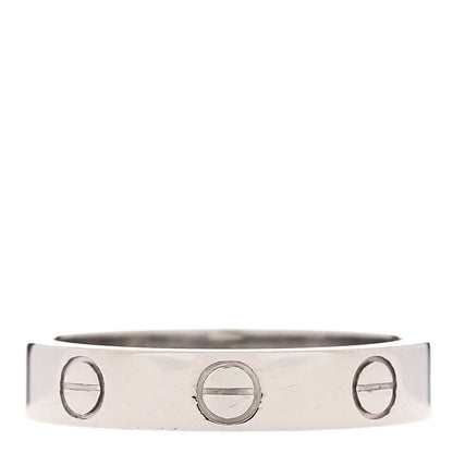 Cartier 18K White Gold 3.5mm LOVE Wedding Band Ring 50 5.25 1 of 4
