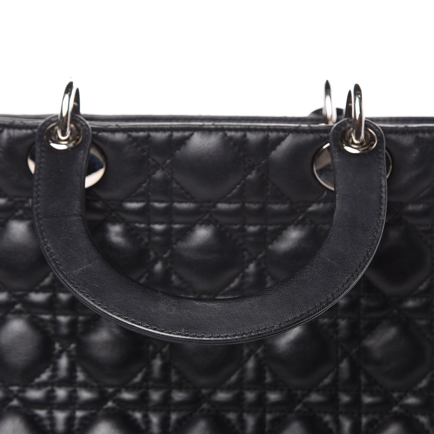 Lambskin Cannage Large Lady Dior Black