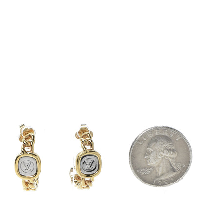 Louis Vuitton LV ID Chain Hoop Earrings 2 of 5