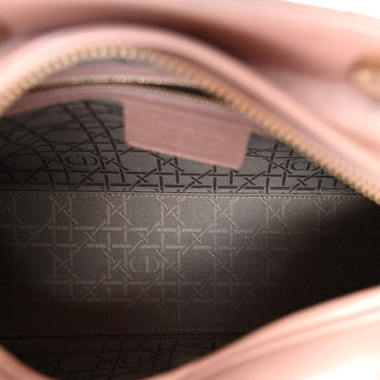 Christian Dior Pearly Lambskin Cannage Medium Lady Dior Lotus 5 of 11