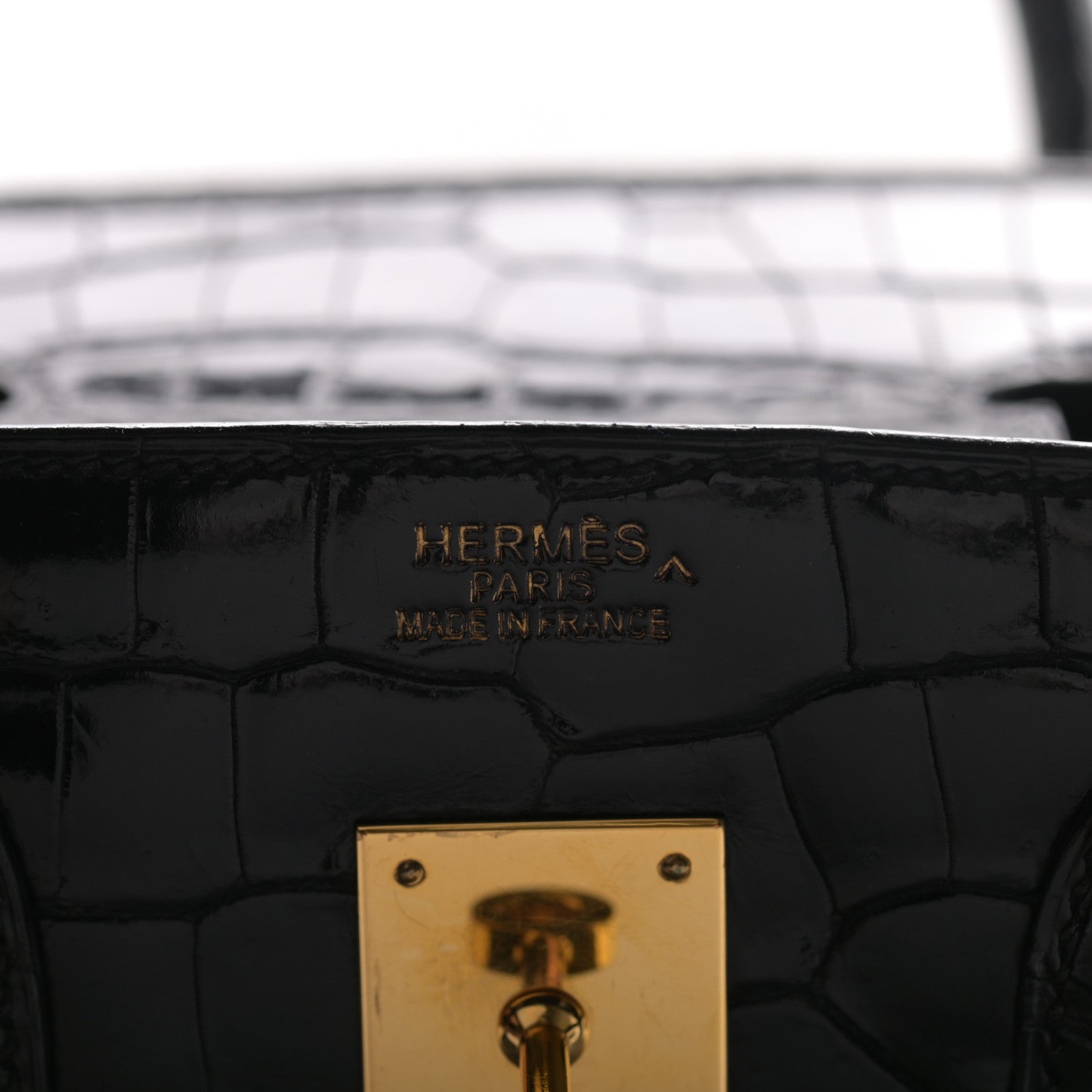 Hermes Shiny Porosus Crocodile Birkin 35 Black 20 of 30