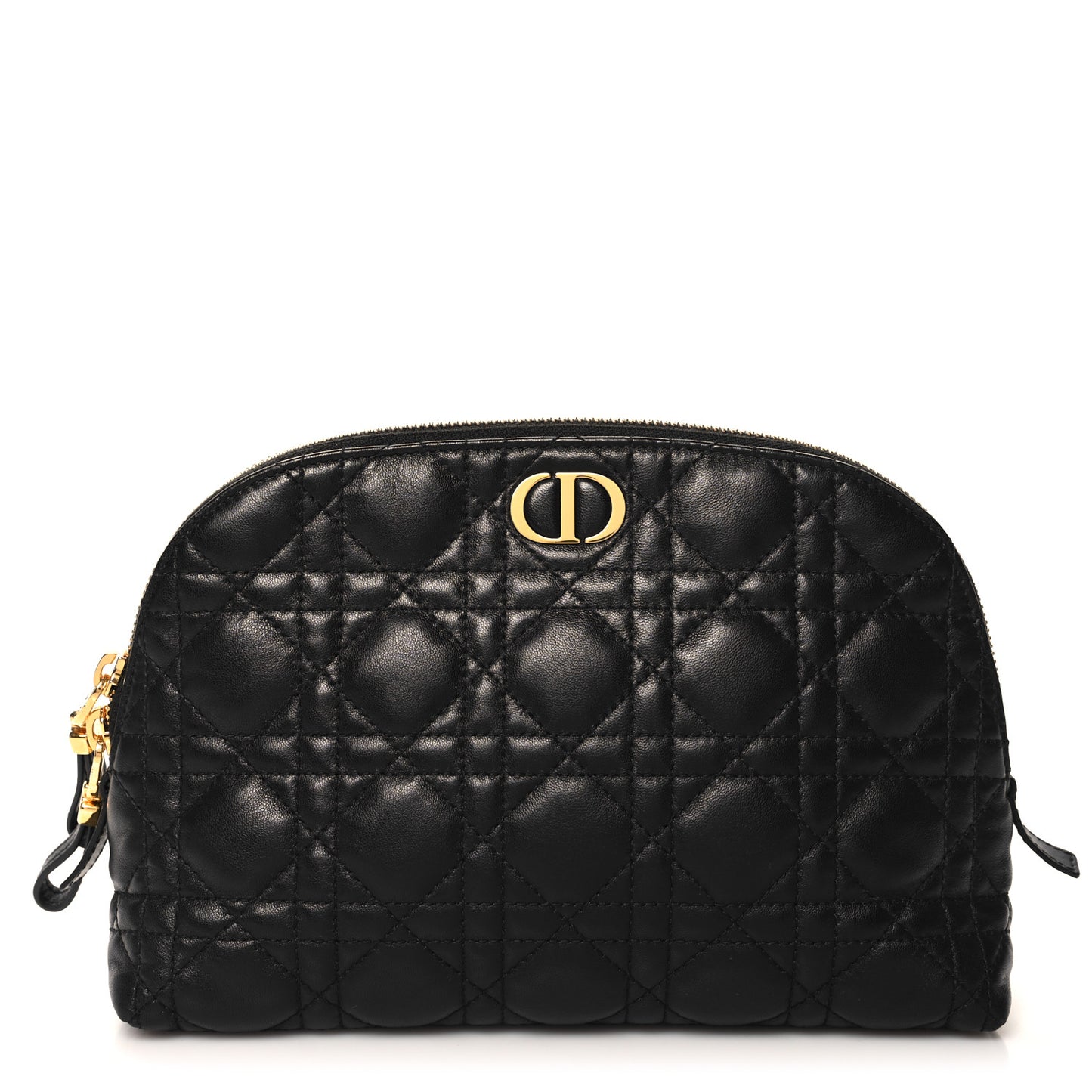 Lambskin Cannage Caro Beauty Pouch Black