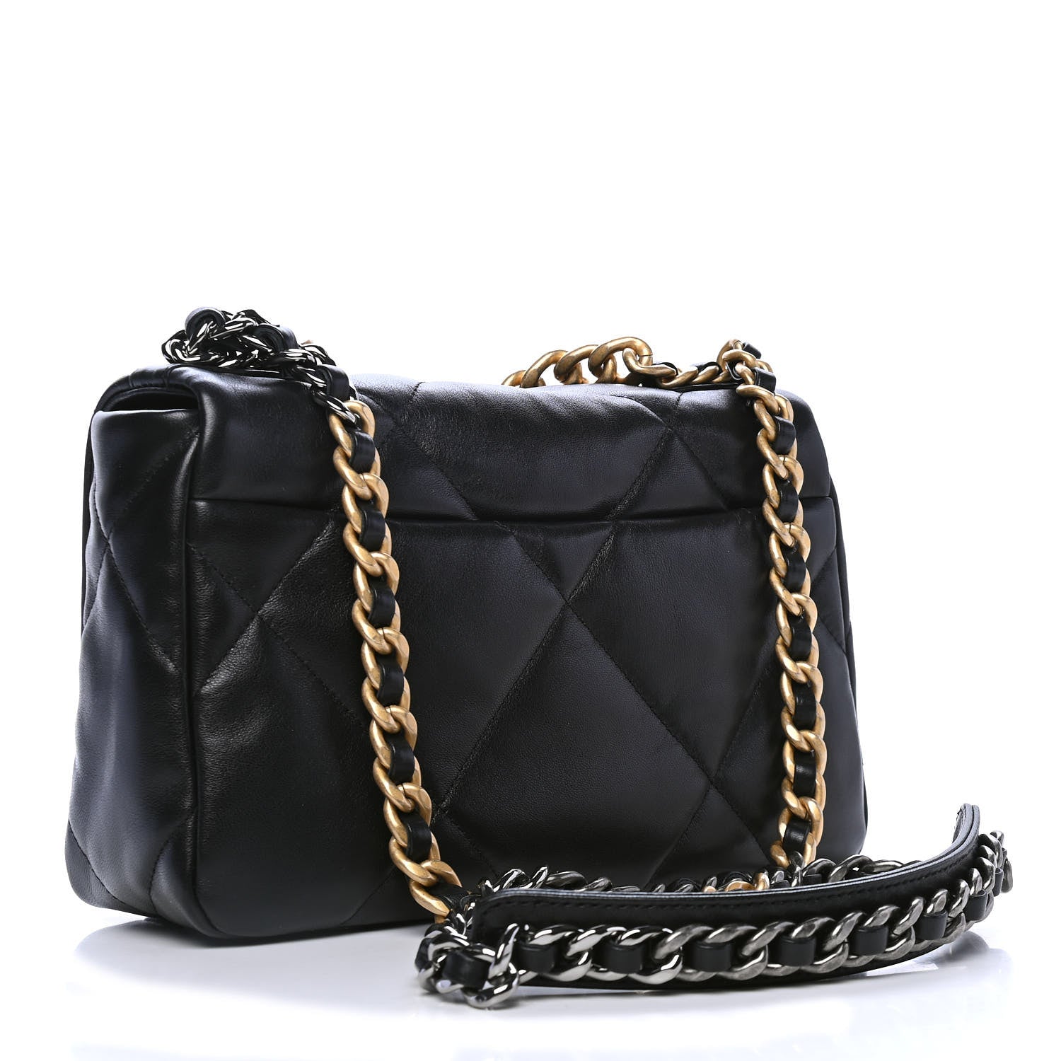 Chanel Lambskin Quilted Medium Chanel 19 Flap Black 2 of 4