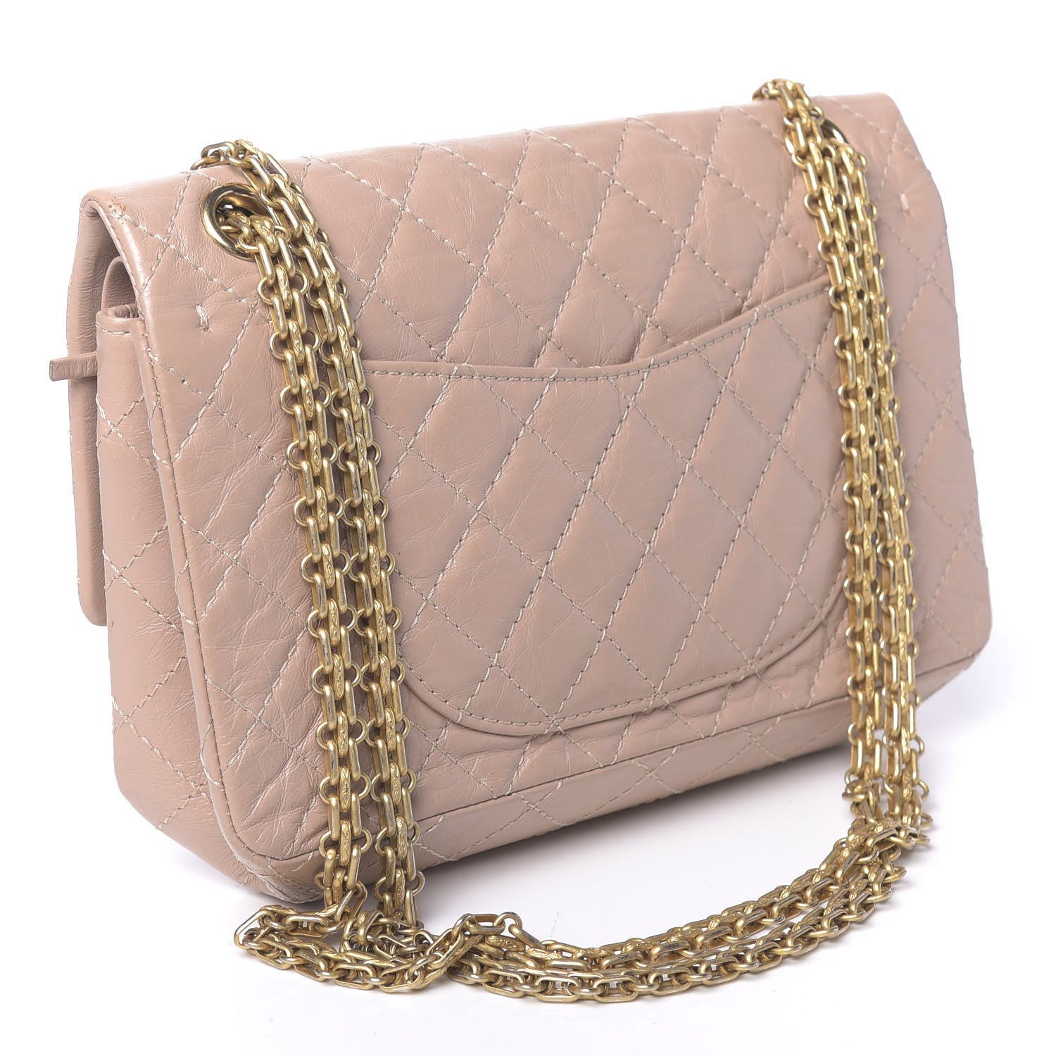 Chanel Aged Calfskin Quilted 2.55 Reissue 225 Flap Light Beige 3 of 10