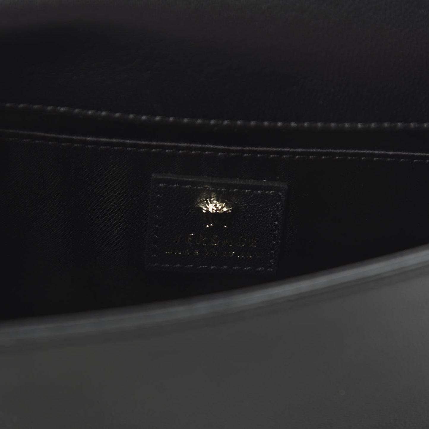 Vitello Palazzo Medusa Evening Clutch Bag Black