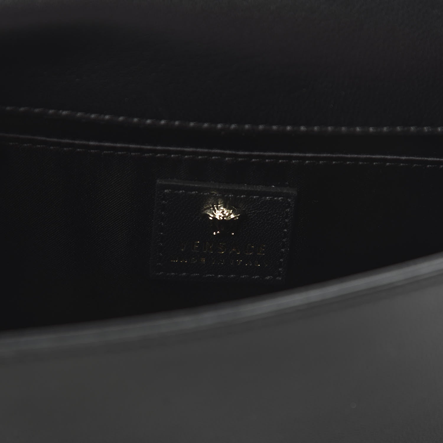 Versace Vitello Palazzo Medusa Evening Clutch Bag Black 8 of 9