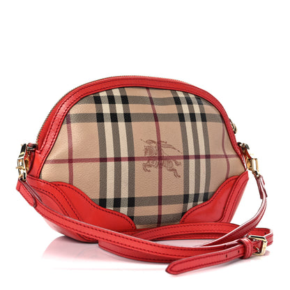 Burberry Haymarket Check Mini Orchard Crossbody Military Red 3 of 13