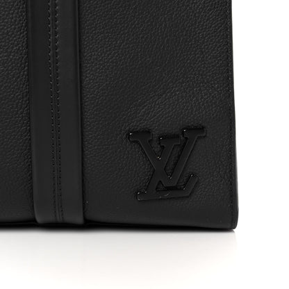 Louis Vuitton Grained Calfskin LV Aerogram Tote Black 8 of 12