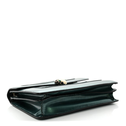 Bulgari Iridescent Calfskin Serpenti Forever Shoulder Bag Emerald Green 4 of 12