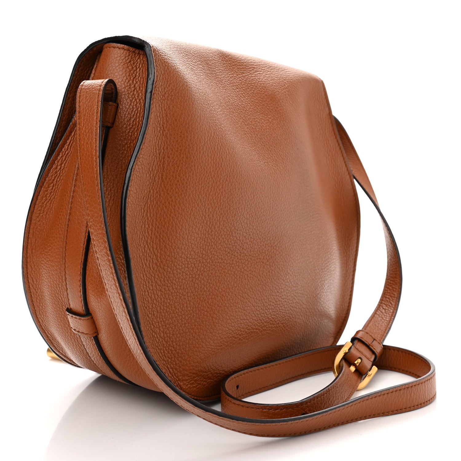 Chloe Calfskin Medium Marcie Round Crossbody Bag Tan 3 of 10
