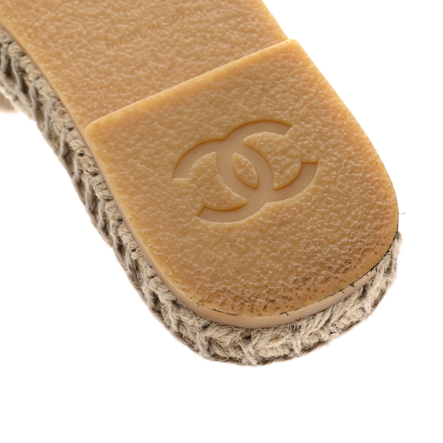 Chanel Denim CC Espadrille Mules 36 White Black 9 of 10