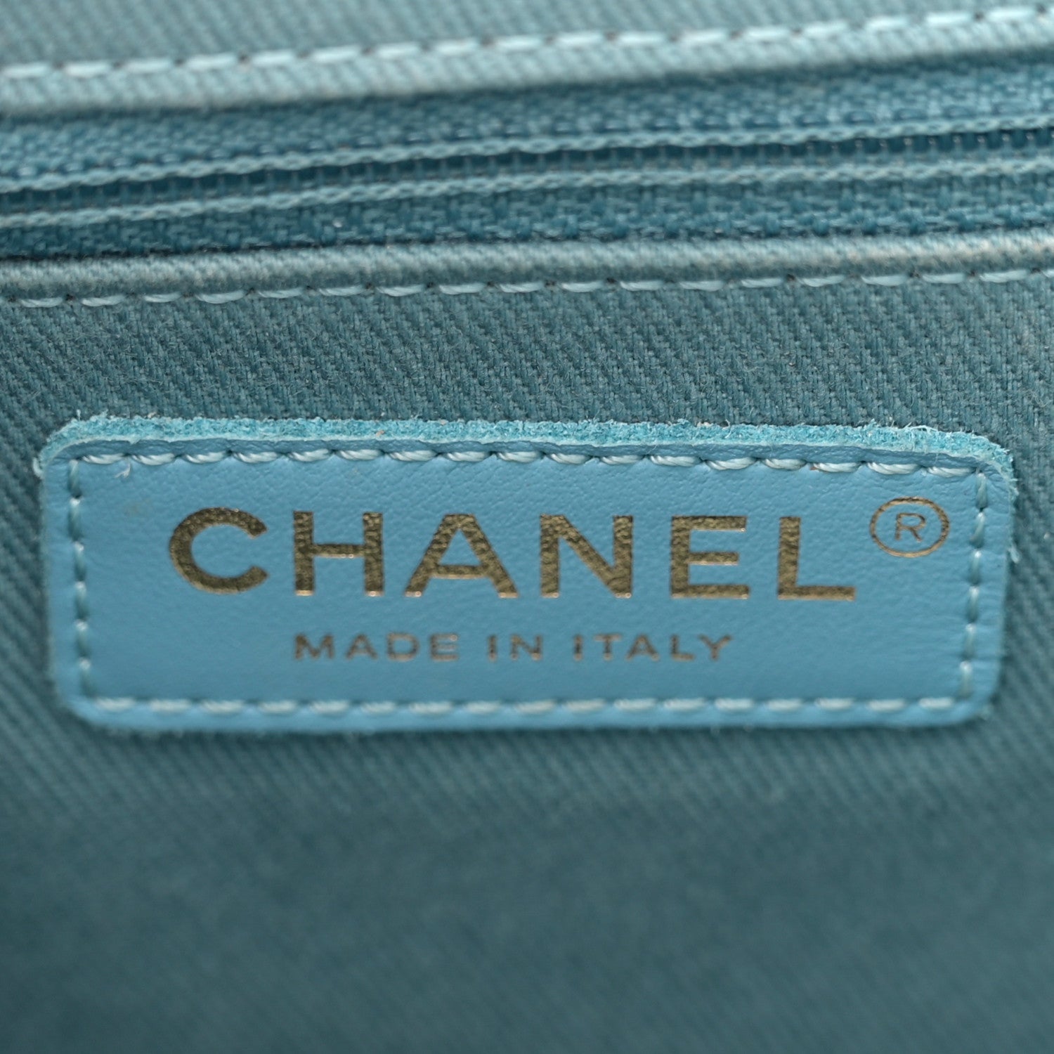 Chanel Caviar Quilted Small Business Affinity Shopping Bag Blue 6 of 12