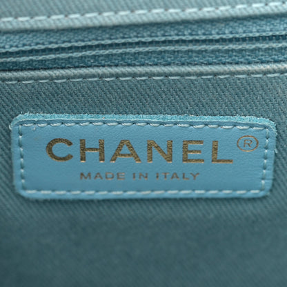 Chanel Caviar Quilted Small Business Affinity Shopping Bag Blue 6 of 12