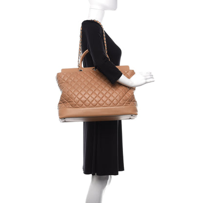 Chanel Aged Calfskin Quilted Be CC Tote Beige 2 of 11