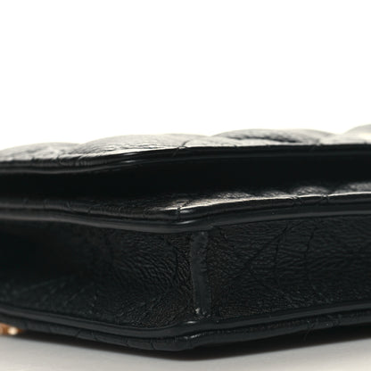 Christian Dior Supple Calfskin Caro Pouch with Chain Black 9 of 10