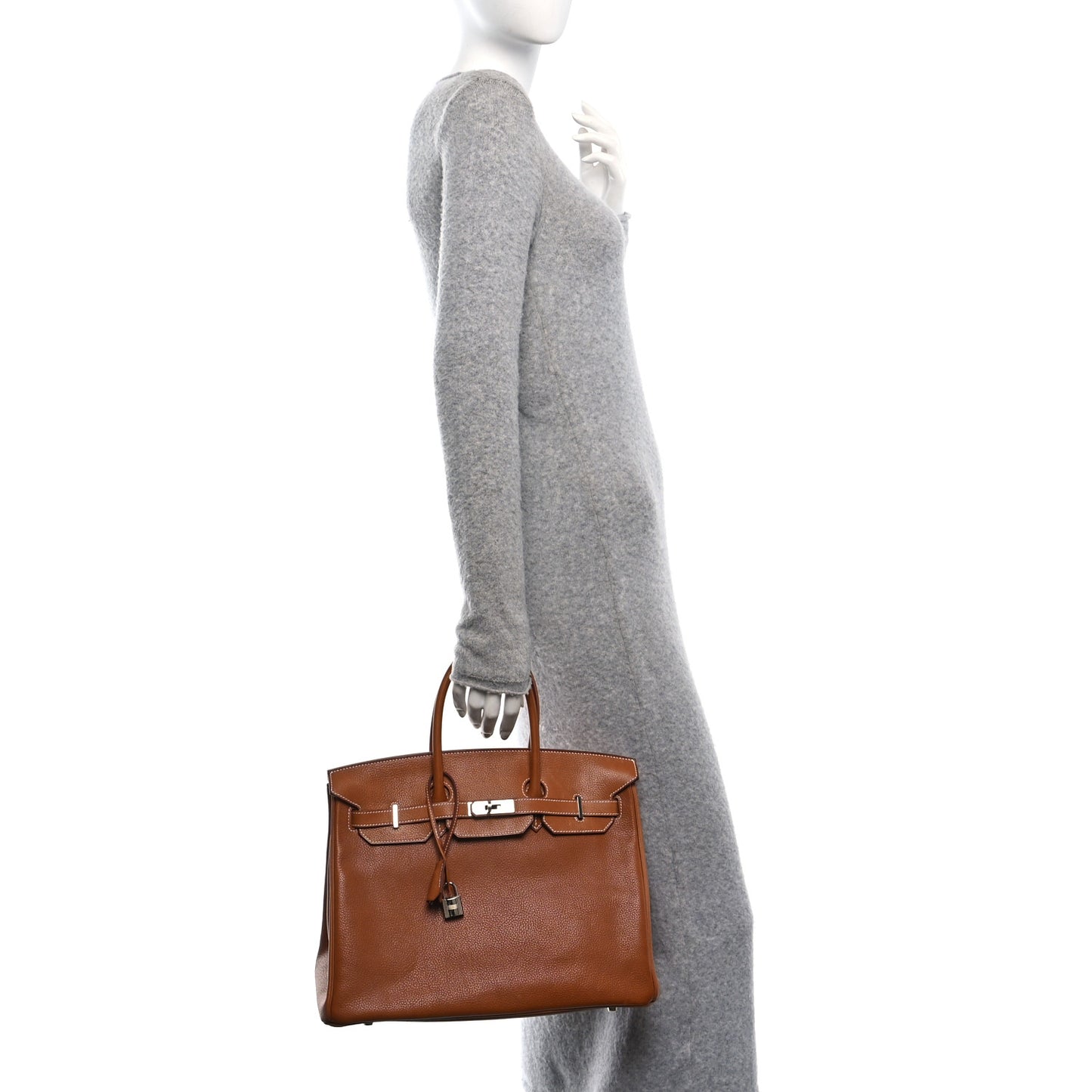 Natural Barenia Faubourg Birkin 35 Fauve