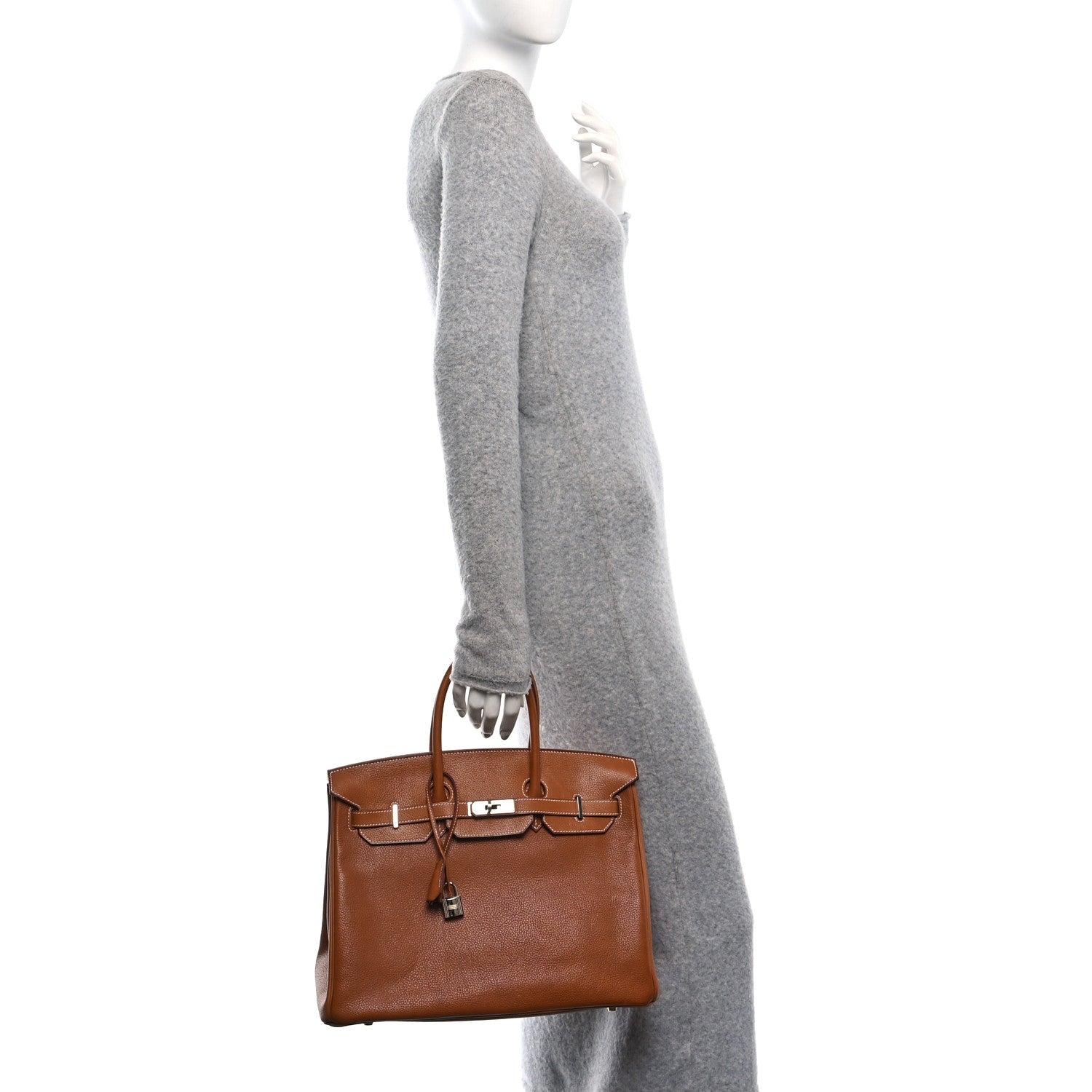 Hermes Natural Barenia Faubourg Birkin 35 Fauve 1 of 9