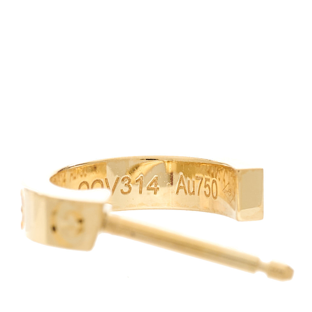 Cartier 18K Yellow Gold Small LOVE Hoop Earrings 5 of 6