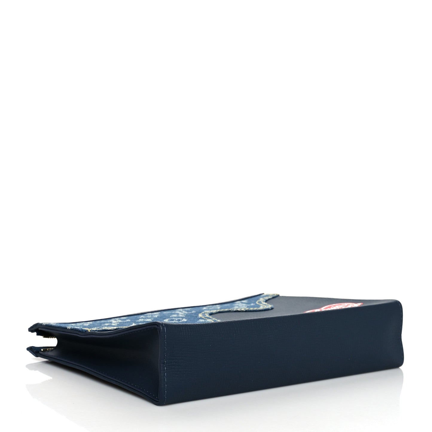 X NIGO Taurillon Monogram Denim Drip Pochette Voyage MM Blue