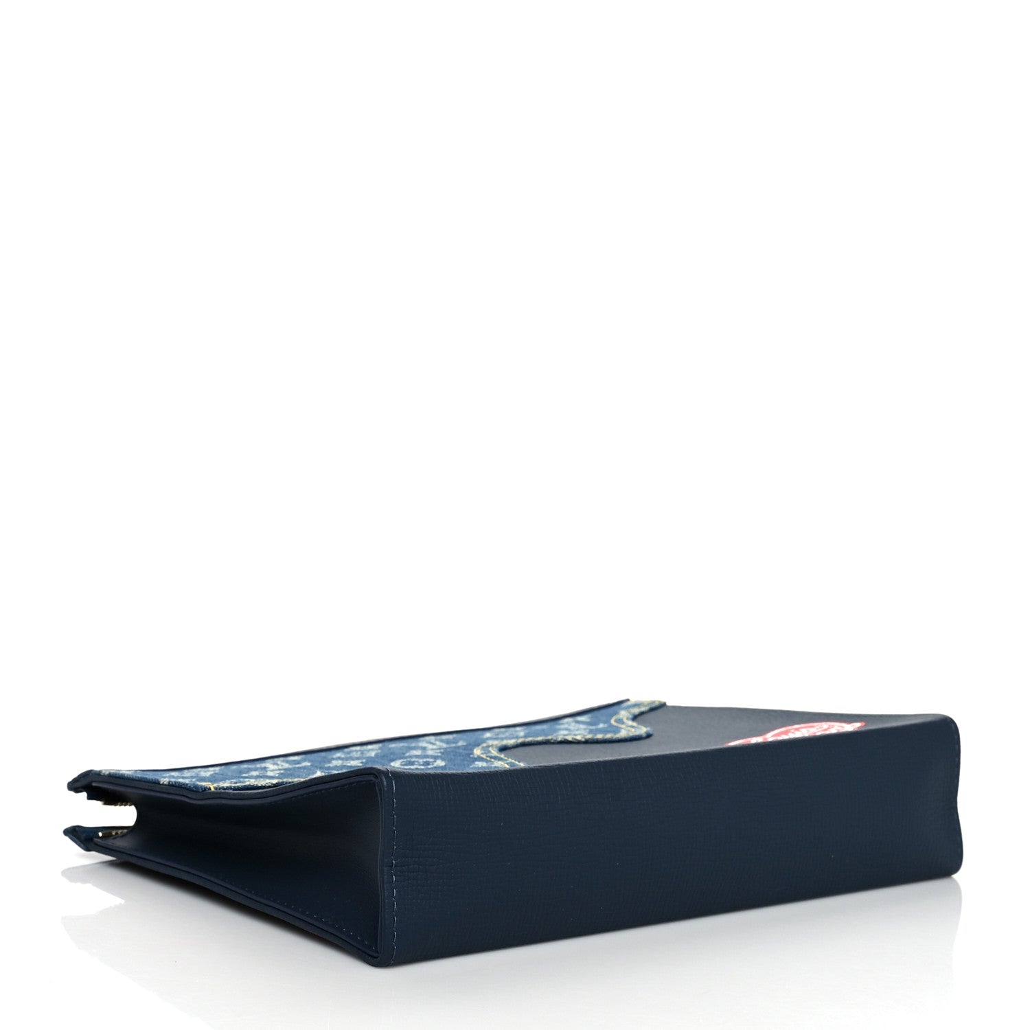 Louis Vuitton X NIGO Taurillon Monogram Denim Drip Pochette Voyage MM Blue 4 of 9