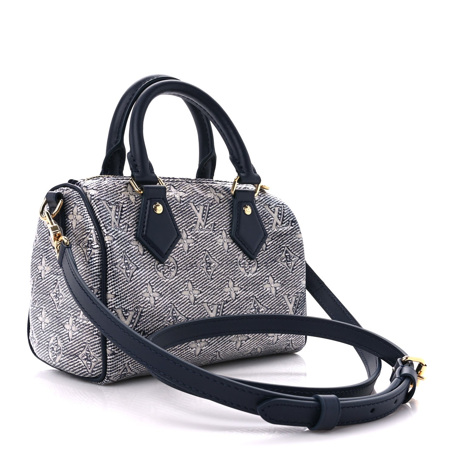 Louis Vuitton Monoglam Speedy Bandouliere 20 Blue 3 of 9